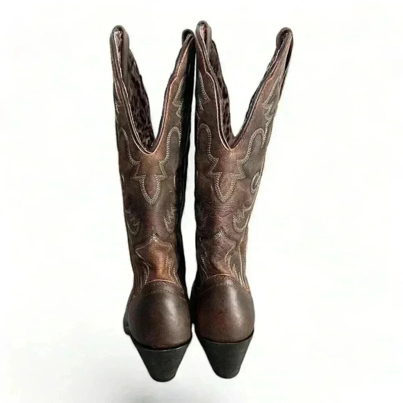 Laredo Western Boots Brown Women's 6.5 M Leather Pull on - Picture 5 of 8